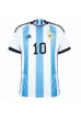 Argentinië Lionel Messi #10 Voetbaltruitje Thuis tenue WK 2022 Korte Mouw